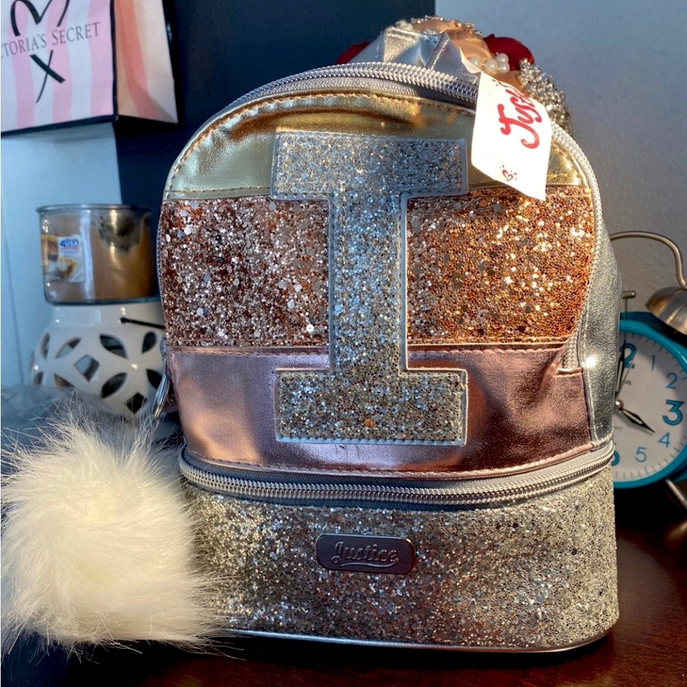 Justice Backpack Letter "I"